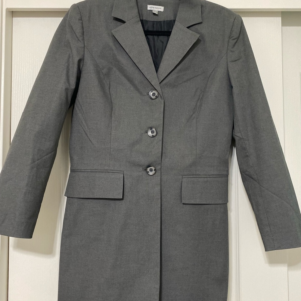 Annie Taylor Gray Single Breasted Blazer
